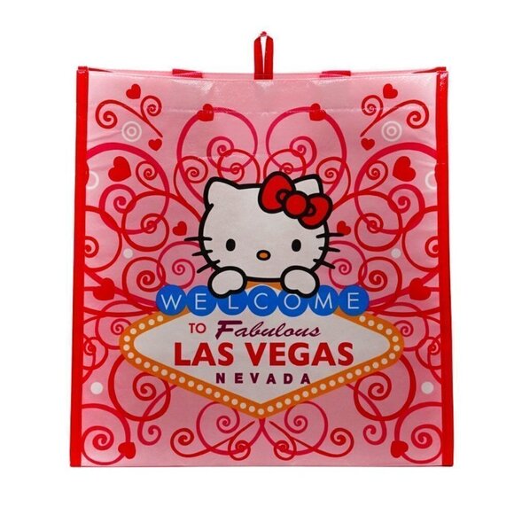 HELLO Kitty Las Vegas Womens Pink Reusable Bag - Picture 1 of 3